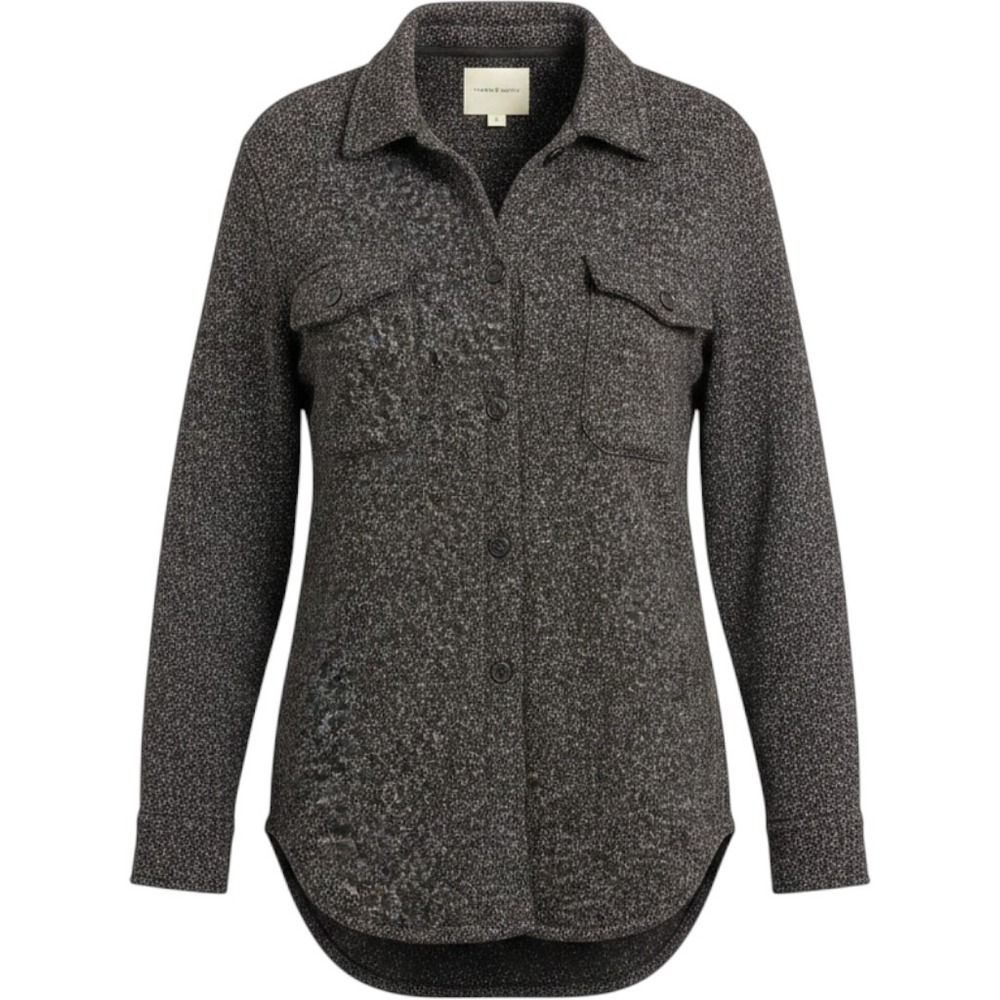 Thread Supply‎ Men's Heathered Charcoal Button Up Shirt Jacket Size Medium